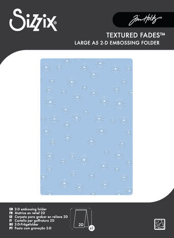 Sizzix 2D Texture Fades w/ A5 Embossing Folder Vault Sparkle Stars by Tim Holtz (667250) Sizzix 2D Texture Fades w/ A5 Embossing Folder Vault Sparkle Stars by Tim Holtz (667250)