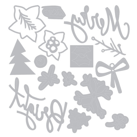 Sizzix 2D Texture Fades w/ Thinlits Die Vault Side-Order Merry + Bright (17+1pcs) by Tim Holtz (667248) Sizzix 2D Texture Fades w/ Thinlits Die Vault Side-Order Merry + Bright (17+1pcs) by Tim Holtz (667248)