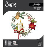 Sizzix Thinlits Die Vault Festive Wreath (14pcs) by Tim Holtz (666715)
