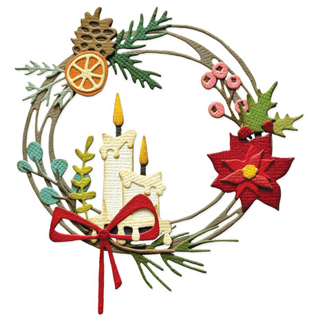 Sizzix Thinlits Die Vault Festive Wreath (14pcs) by Tim Holtz (666715) Sizzix Thinlits Die Vault Festive Wreath (14pcs) by Tim Holtz (666715)