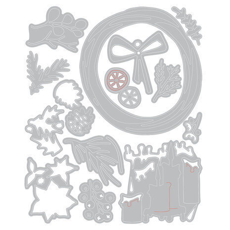 Sizzix Thinlits Die Vault Festive Wreath (14pcs) by Tim Holtz (666715) Sizzix Thinlits Die Vault Festive Wreath (14pcs) by Tim Holtz (666715)