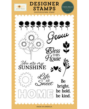 Carta Bella Home Sweet Home Designer Stamp Set Sunflower Strip (CBHSH541044)