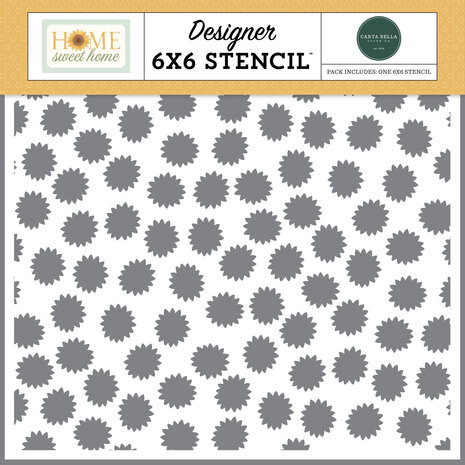 Carta Bella Home Sweet Home Designer Stencil Be Bright Floral (CBHSH541034) Carta Bella Home Sweet Home Designer Stencil Be Bright Floral (CBHSH541034)