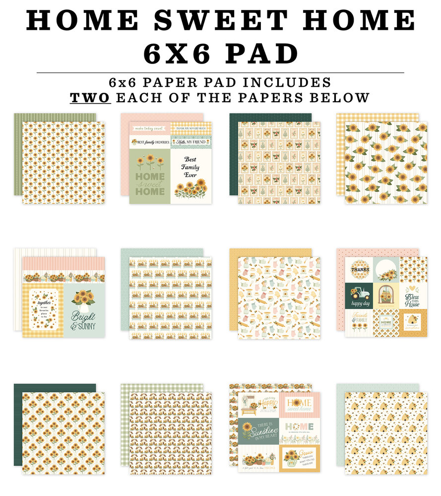 Carta Bella Home Sweet Home 6x6 Inch Paper Pad (CBHSH541023)