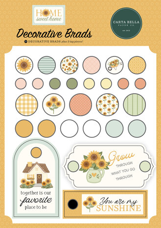 Carta Bella Home Sweet Home Decorative Brads (CBHSH541020)