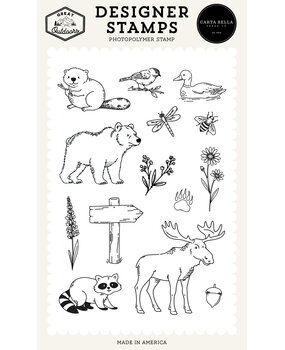 Carta Bella Great Outdoors Designer Stamp Set Animal Icons (CBOUT542045)