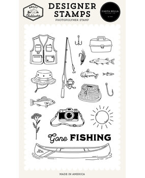 Carta Bella Great Outdoors Designer Stamp Set Fishing Icons (CBOUT542042)