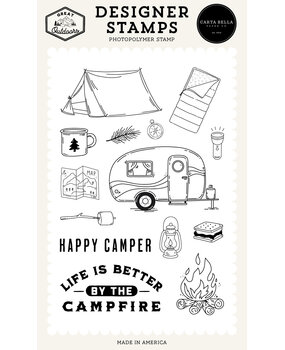 Carta Bella Great Outdoors Designer Stamp Set Camping Icons (CBOUT542041)