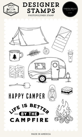Carta Bella Great Outdoors Designer Stamp Set Camping Icons (CBOUT542041) Carta Bella Great Outdoors Designer Stamp Set Camping Icons (CBOUT542041)
