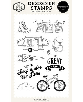 Carta Bella Great Outdoors Designer Stamp Set Sleep Under The Stars (CBOUT542040)