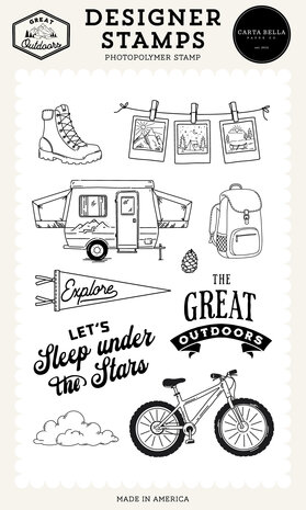 Carta Bella Great Outdoors Designer Stamp Set Sleep Under The Stars (CBOUT542040) Carta Bella Great Outdoors Designer Stamp Set Sleep Under The Stars (CBOUT542040)