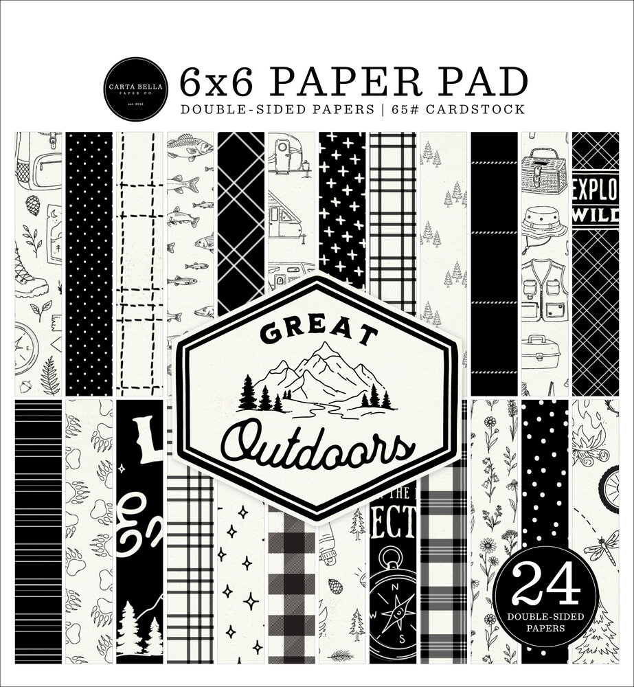 Carta Bella Great Outdoors 6x6 Inch Paper Pad (CBOUT542023) Carta Bella Great Outdoors 6x6 Inch Paper Pad (CBOUT542023)