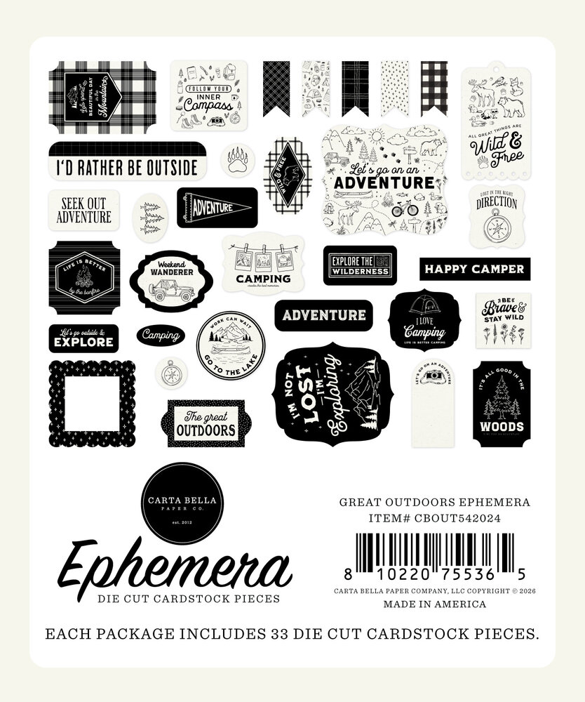 Carta Bella Great Outdoors Ephemera (CBOUT542024)