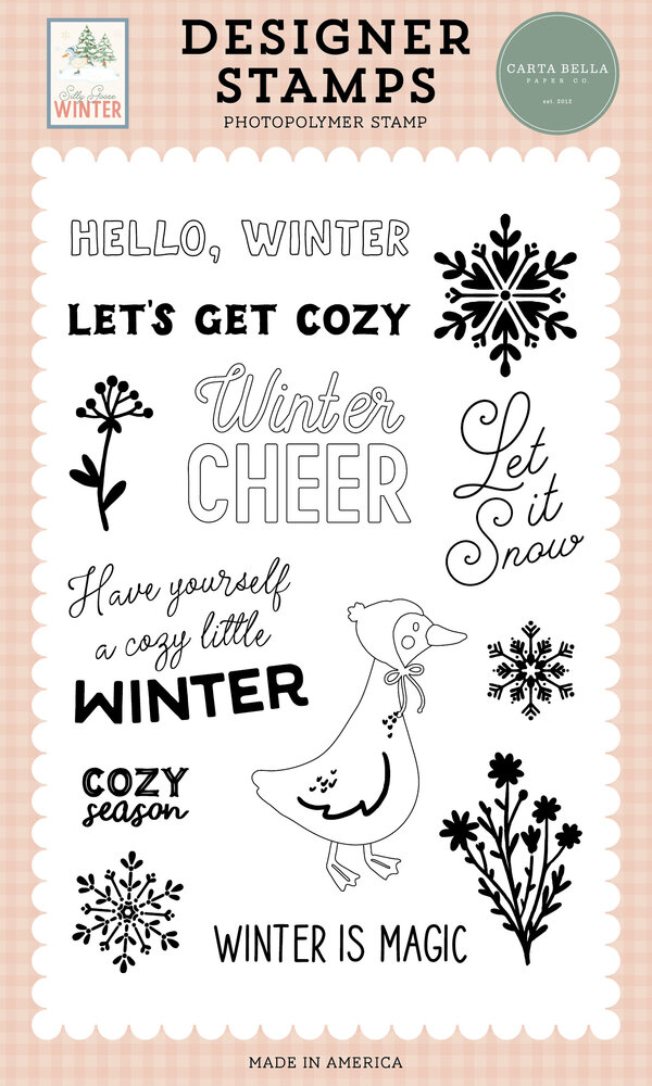 Carta Bella Silly Goose Winter Designer Stamp Set Winter Cheer (CBSGW540044)