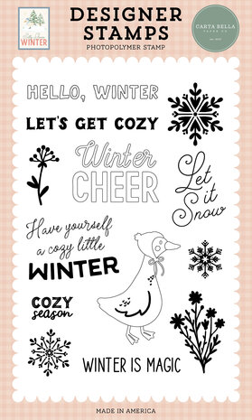 Carta Bella Silly Goose Winter Designer Stamp Set Winter Cheer (CBSGW540044)