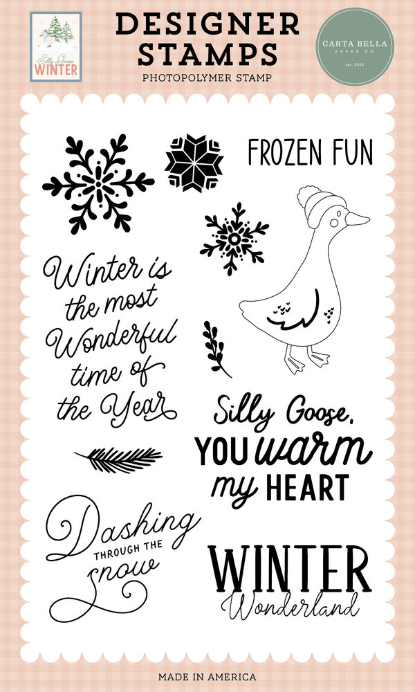 Carta Bella Silly Goose Winter Designer Stamp Set Frozen Fun (CBSGW540043) Carta Bella Silly Goose Winter Designer Stamp Set Frozen Fun (CBSGW540043)