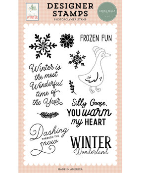 Carta Bella Silly Goose Winter Designer Stamp Set Frozen Fun (CBSGW540043)
