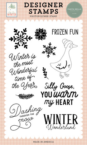 Carta Bella Silly Goose Winter Designer Stamp Set Frozen Fun (CBSGW540043) Carta Bella Silly Goose Winter Designer Stamp Set Frozen Fun (CBSGW540043)