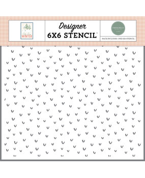 Carta Bella Silly Goose Winter Designer Stencil Frozen Flutter (CBSGW540033)