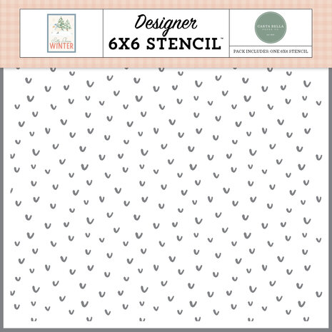 Carta Bella Silly Goose Winter Designer Stencil Frozen Flutter (CBSGW540033)