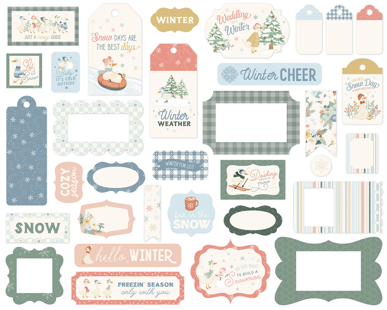 Carta Bella Silly Goose Winter Frames & Tags (CBSGW540025)