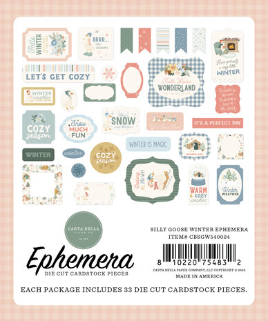 Carta Bella Silly Goose Winter Ephemera (CBSGW540024)