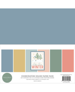 Carta Bella Silly Goose Winter 12x12 Inch Coordination Solids Paper Pack (CBSGW540015)