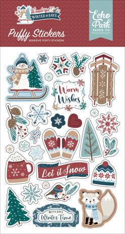 Echo Park Wonderful Winter Days Puffy Stickers (WWD539066)