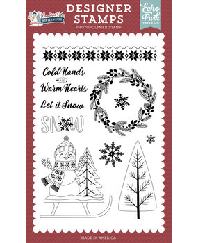 Echo Park Wonderful Winter Days Designer Stamp Set Fair Isle Border (WWD539044)