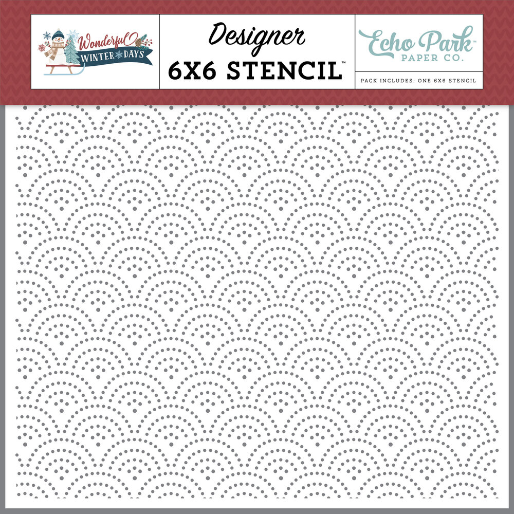 Echo Park Wonderful Winter Days Designer Stencil Dashing Deco Dots (WWD539033)
