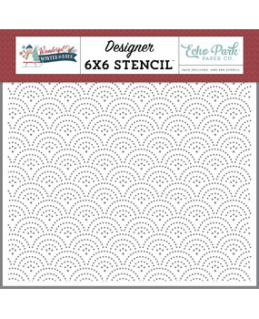 Echo Park Wonderful Winter Days Designer Stencil Dashing Deco Dots (WWD539033)