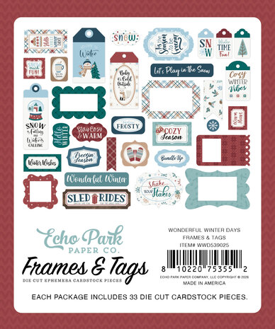 Echo Park Wonderful Winter Days Frames & Tags (WWD539025) Echo Park Wonderful Winter Days Frames & Tags (WWD539025)