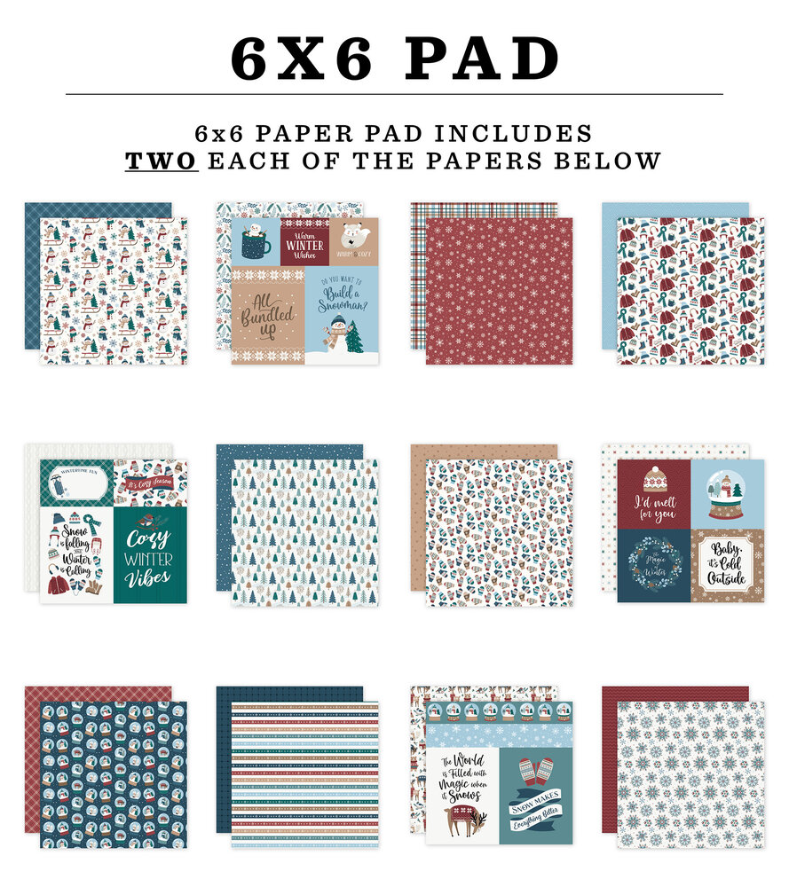 Echo Park Wonderful Winter Days 6x6 Inch Paper Pad (WWD539023) Echo Park Wonderful Winter Days 6x6 Inch Paper Pad (WWD539023)