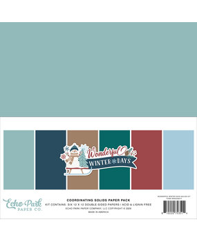 Echo Park Wonderful Winter Days 12x12 Inch Coordination Solids Paper Pack (WWD539015) Echo Park Wonderful Winter Days 12x12 Inch Coordination Solids Paper Pack (WWD539015)