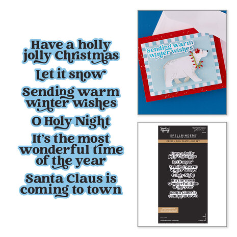 Spellbinders Simon's Sentiments Press+Foil Plate & Die Set Wonderful Winter Sentiments by Simon Hurley (BP-391) Spellbinders Simon's Sentiments Press+Foil Plate & Die Set Wonderful Winter Sentiments by Simon Hurley (BP-391)