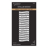 Spellbinders Create Your Way Everyday Press + Foil Plate & Die Set Signature Sentiments (BP-374)