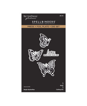 Spellbinders Create Your Way Everyday Press + Foil Plate & Die Set Bright Butterflies (BP-373)