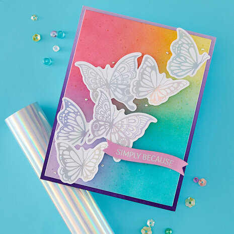 Spellbinders Create Your Way Everyday Press + Foil Plate & Die Set Bright Butterflies (BP-373)