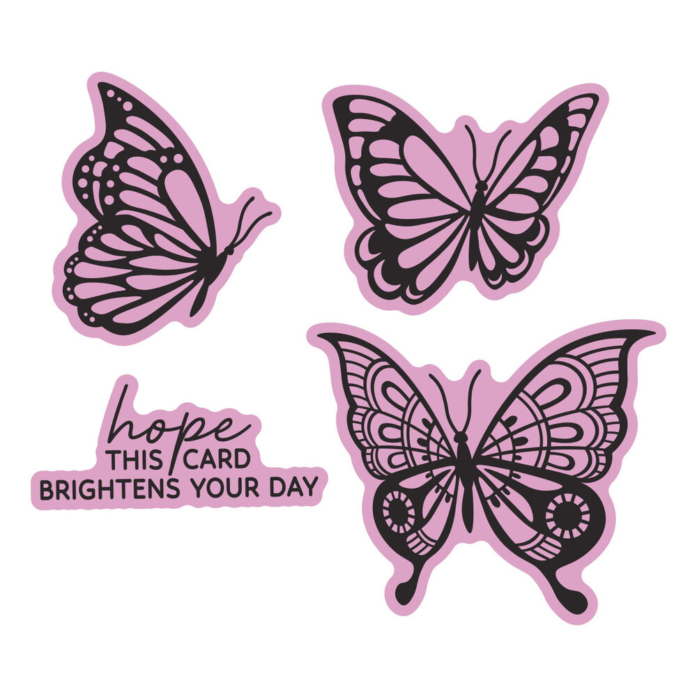 Spellbinders Create Your Way Everyday Press + Foil Plate & Die Set Bright Butterflies (BP-373)
