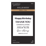 Spellbinders Create Your Way Everyday Press + Foil Plates Timeless Greetings (BP-368)