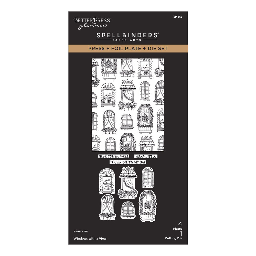 Spellbinders Create Your Way Everyday Press + Foil Plate & Die Set Windows with a View (BP-366) Spellbinders Create Your Way Everyday Press + Foil Plate & Die Set Windows with a View (BP-366)