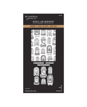 Spellbinders Create Your Way Everyday Press + Foil Plate & Die Set Windows with a View (BP-366)