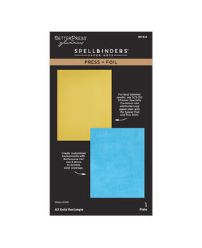 Spellbinders Create Your Way Everyday Press + Foil Plate A2 Solid Rectangle (BP-345)