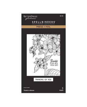Spellbinders Create Your Way Everyday Press + Foil Plates Thanks in Bloom (BP-351)
