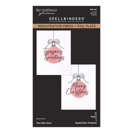 Spellbinders Create Your Way Holiday Registration Press + Foil Plates Tied with Cheer (BPR-051)