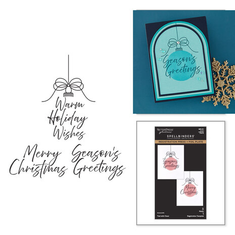 Spellbinders Create Your Way Holiday Registration Press + Foil Plates Tied with Cheer (BPR-051)