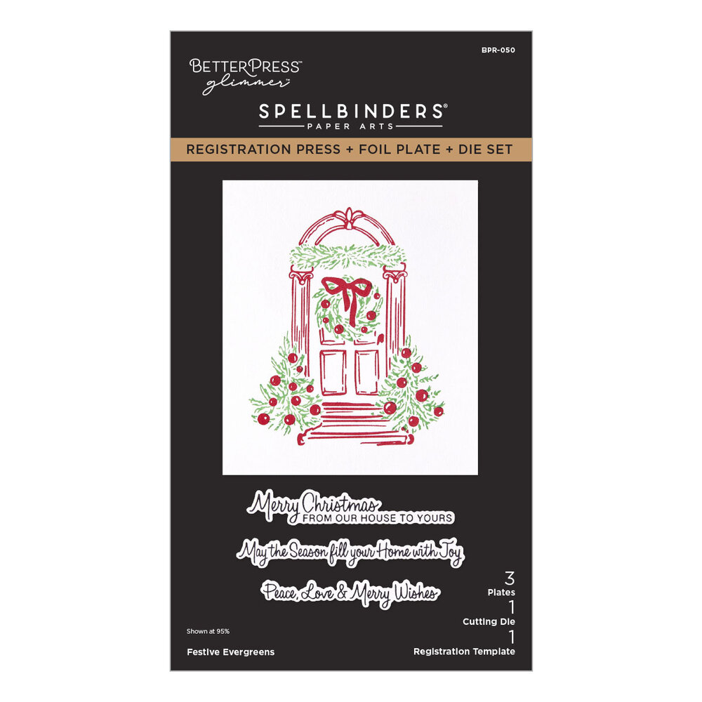 Spellbinders Create Your Way Holiday Registration Press + Foil Plate & Die Set Festive Evergreens (BPR-050) Spellbinders Create Your Way Holiday Registration Press + Foil Plate & Die Set Festive Evergreens (BPR-050)