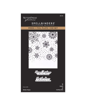 Spellbinders Create Your Way Holiday Press + Foil Plate & Die Set Winter Peace (BP-378)