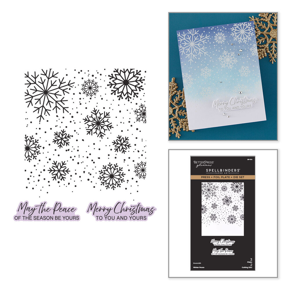 Spellbinders Create Your Way Holiday Press + Foil Plate & Die Set Winter Peace (BP-378) Spellbinders Create Your Way Holiday Press + Foil Plate & Die Set Winter Peace (BP-378)