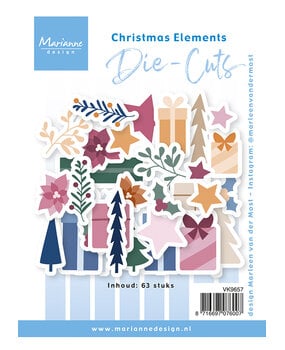 Marianne Design Die Cuts Christmas Elements by Marleen (63pcs) (VK9657)